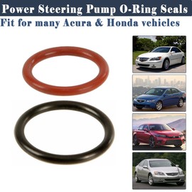 Power Steering Pump Rubber Inlet & Outlet O-Ring Seal Set Compatible with Honda Accord Civic 91345-RDA-A01 91370-SV4-000