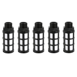 Black Plastic Exhaust Air Silencer 3/8" Air Line Pneumatic Mufflers Air Compressor Fitting Noise Reduce (5 Pack)