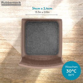 Rubberneck Set of 4 Non-Slip Felt Seat Cushion Square Chair Cushions with Non-Slip Nubs Dark Grey