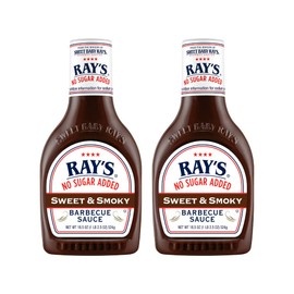 Ray's No Sugar Added Sweet & Smoky Barbecue Sauce, 18.5 oz. (Pack of 2)