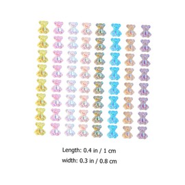 LALAFINA 320pcs Creative Bear Nail Charms Unique Manicure Ornaments for Women Fun Nail Decor for Home Salon for Parties Easy Application Flatback Design