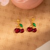 Cykdohy Sweet Cherry Earring Pendant Necklace Cute Set for Women