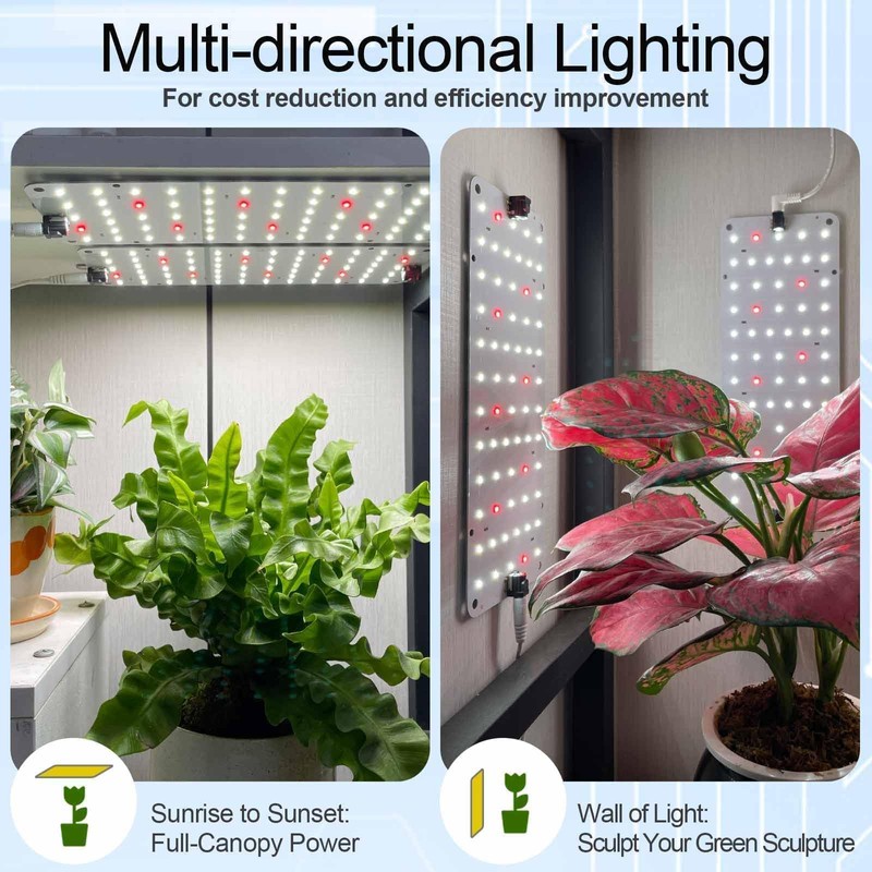 DOMMIA Panel Grow Light for Indoor Plants, 20W Ultra-Thin Full