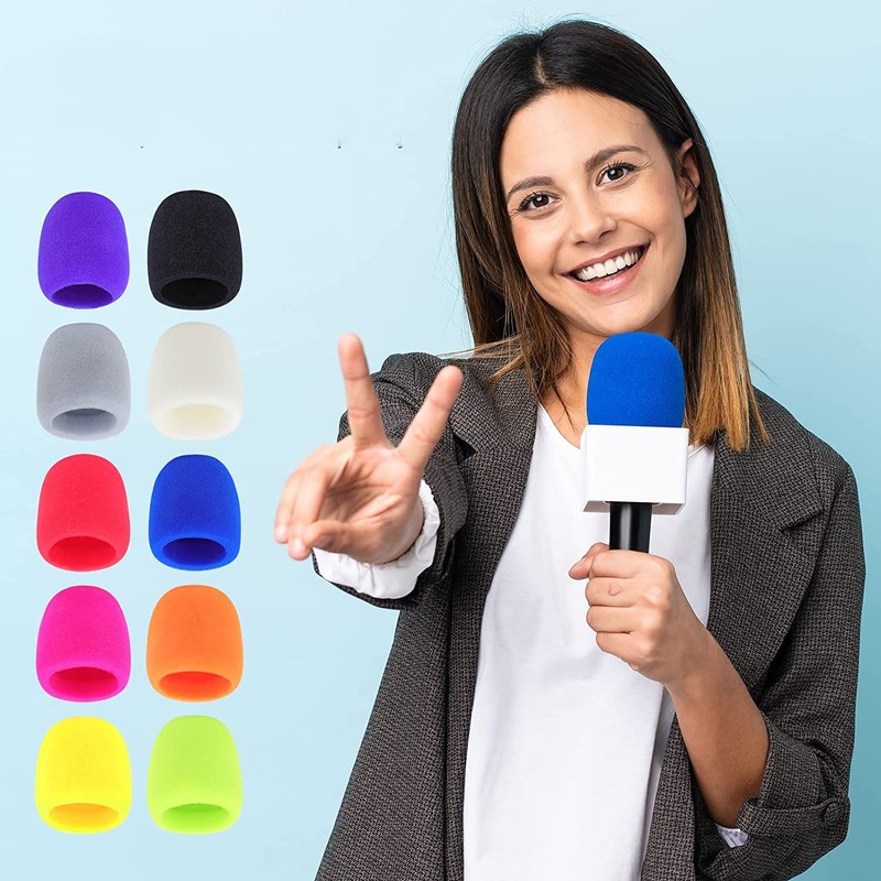 Fielect Microphone Cover Foam Mic Cover Handheld Microphone Windscreen Shield