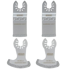 XXGO 4 Pcs Diamond Oscillating Multi Tool Blades for Removing Grit Grout XG4202S