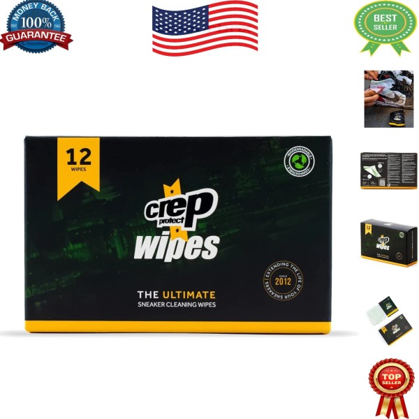 Eco-Friendly Sneaker Cleaning Wipes - Pack of 12 Individually Wrapped