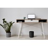 Essentra Home Matte Black Wastebasket Recycling Bin for Office, Trash