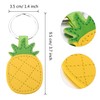 [AYOMI] Leather Yellow Pineapple Keychain Purse Bag Charm Car Cell