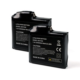 Dr.Warm 7.4V 3000MAH Rechargable Lipolymer Battery for Heated Gloves Heated Socks/ 2PCS