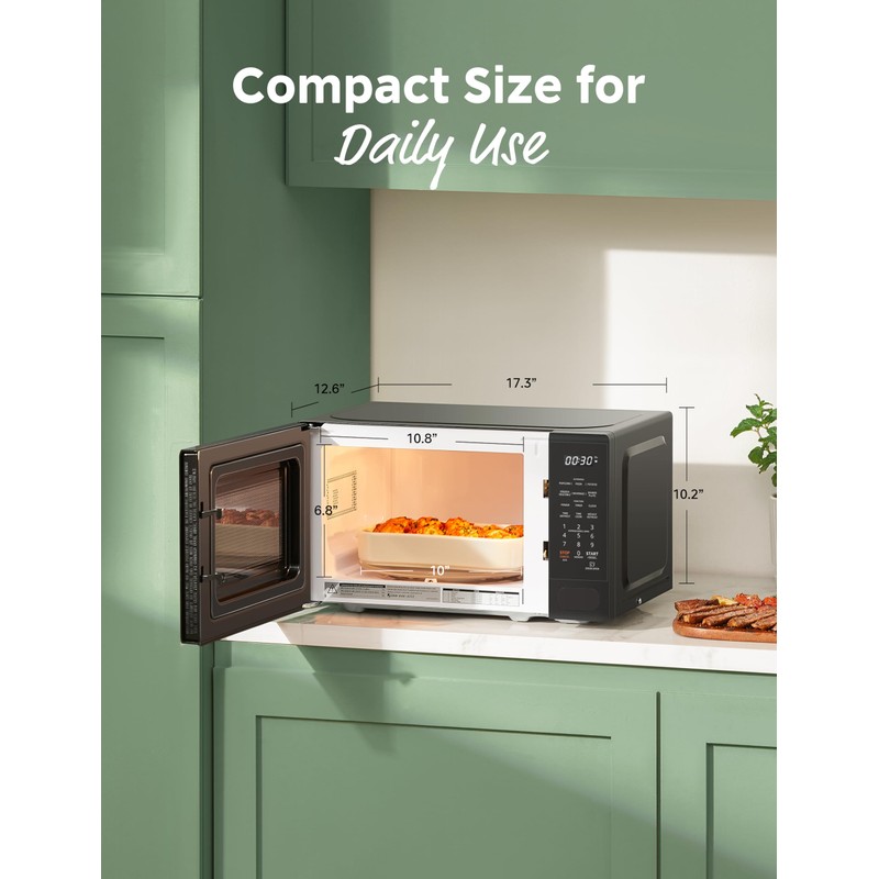 COMFEE CMO-C20M1WB Countertop Microwave Oven, 0.7 cu.ft Small Microwave with