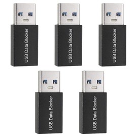 HUTSRAI 5 Pieces USB Data Blocker, USB Charging Only Adapter for Blocking Data Sync, Protect Against Black Juice Jacking
