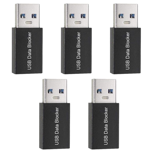 HUTSRAI 5 Pieces USB Data Blocker, USB Charging Only Adapter