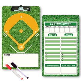 Picassosky Baseball Clipboard Dry Erase for Coach,Baseball Coaches Clipboard,Baseball Dry Erase Double-Sided Baseball Clipboard for Coaching,Baseball Clipboard for Coaches