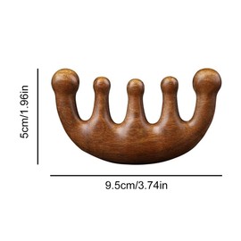 RY-EARL Wooden Comb, Multipurpose Scalp Gua Sha Comb, Wooden Hair Comb, Green Sandalwood Massage Comb for Men and Women, Head Care, Relaxation, Acupuncture Massage