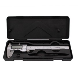 HFS(R) Digital Caliper 5.9 inches (150 mm), Stainless Steel, Accuracy 0.00008 inch (0.02 mm), LCD Display, Inner Diameter, Depth, Steps, Measuring, Storage Case, Measuring Tool, Precision Work, DIY,