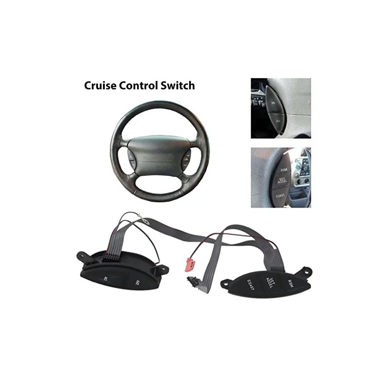 Steering Wheel Mounted Cruise Control Switch Buttons Kit Replacement Fit