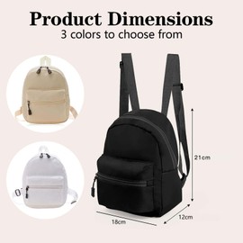 Small Backpack for Women and Girls, Mini Backpack Purse Stylish Lightweight Backpacks Casual Womens Backpacks with 2 Pockets (Casual, Brown)