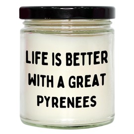 Life is Better with a Great Pyrenees Graduation Gift Set - 9oz Vanilla Soy Candle