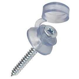 Merriway BH02184 (100 Pcs) Roofing Screw with Clear Waterproof Plastic Cap and Washer - Pack of 100 Pieces