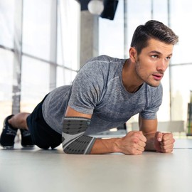 bonmedico Kusano Elbow Support for Men & Women - Tennis Elbow Bandage Test Winner, Compression Knitted Elbow Bandage for Left/Right, Epicondylitis Brace, Arm and Joint Support, 1 Piece, Grey, L