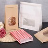 uxcell 50pcs Paper Bread Bag with Window for Homemade Bread,