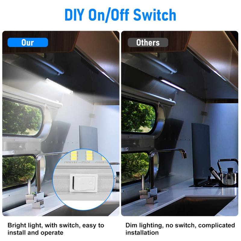 Linkstyle 12V Interior LED Light Bar, 108 LEDs with ON/Off