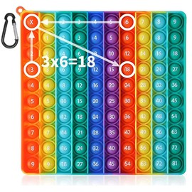 Toy (Multiplication Tables, Learning Toy), Push-Pop, Bubbles, Board Game, Stress Relief, Toy Intelligence Development, Infant Educational Toy, Fidget Toy, Autism Relief, Washable, Kids and Adults Toy