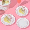 Yungyan 50 Pcs Pink Bow Disposable Paper Plates 7and 9