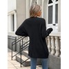 Zeagoo Ladies Cardigan Black Casual Loose Long Chunky Cardigan V