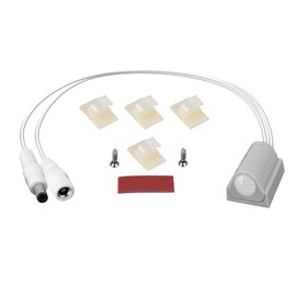 Litever PIR Motion Activated Sensor Switch Grey DC6~24V 3A. Male-Female DC 5.5x2.1mm Connectors. Perfect for DIY LED Lighting for Pantry Closet, in-Cabinet, Gun Safe, Kitchen Cabinets, Bed Light