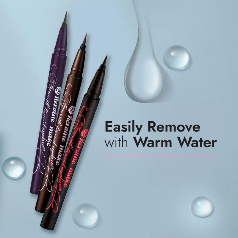 Heroine Make by KISSME Waterproof Eyeliner with Ultra-Fine 0.1mm Tip,