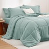 Bedsure Sage Green Comforter Set Queen - 7 Pieces Solid