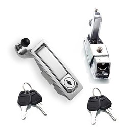 STHang-D 4PCS Compression Latches Lock, Trigger Latch Lock, Silver Powder Coated Zinc Alloy Compression Latch Flush, Hand Operated Compression Latch Lever for Car Door Cabinet Marine Flush Lever