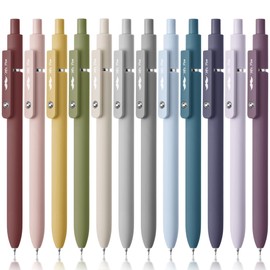 Mr. Pen- Retractable Gel Pens, 12 Pack, Morandi and Vintage Barrels, Fast Dry, Black Gel Pens Fine Point 0.5mm, Aesthetic Pens for Journaling