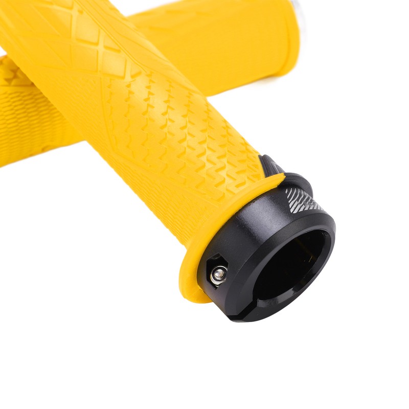 2PCS ENLEE Mountain Bike Handlebar Grips Comfortable TPR Rubber Locking