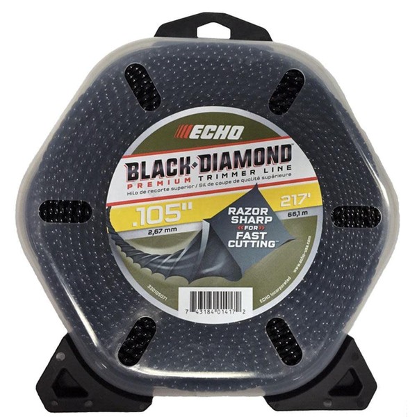 Echo Black Diamond 330095071 .105” x 217’ 4-Cornered Spiral Pattern Trimmer Line