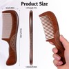 Sandalwood Hair Comb Set, 2Pcs Wooden Comb for Women Natural