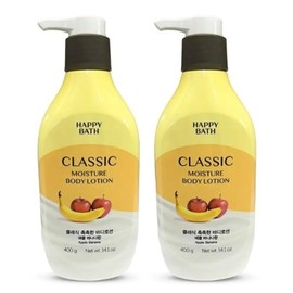 Happy Bath Classic Moist Banana Body Lotion 400g x 2 / 해피바스 클래식 촉촉한 바나나 바디로션 400g 2개