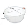 Inomata Plastic Japanese Rice Washing Bowl with Strainer, 2 quart