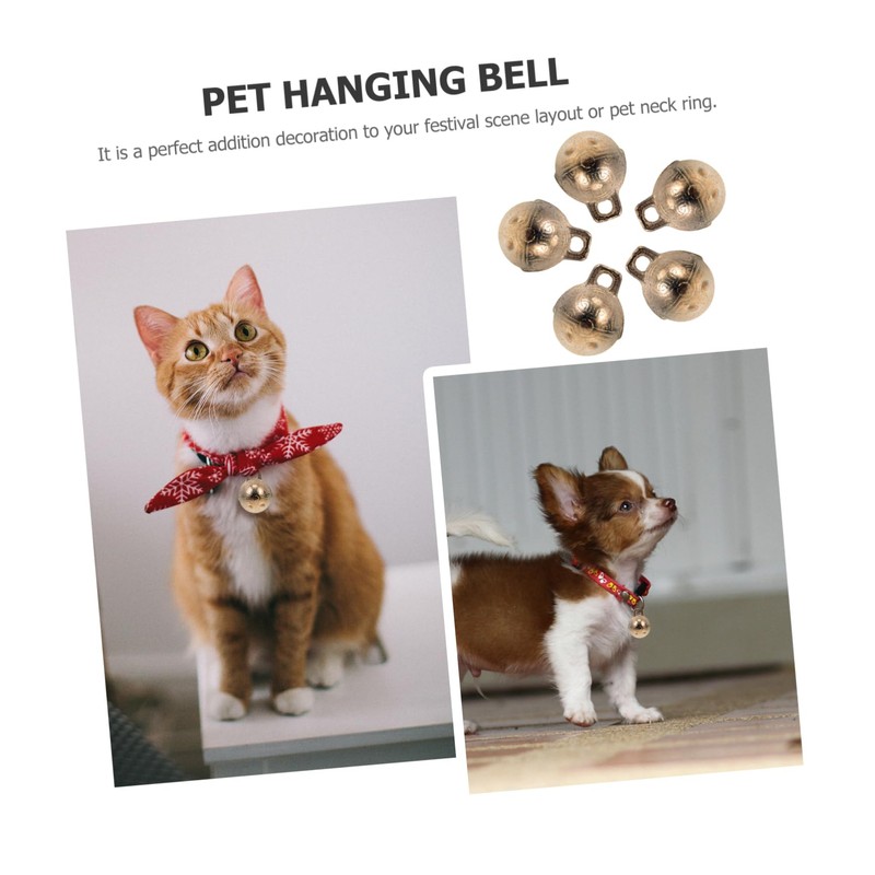 jojofuny 5pcs DIY Pet Bell Decor Brass Bells Ornaments for