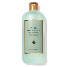 AHC Herbal Solution Aloe Vera Toner, 500ml, 1 Piece / AHC 허브 솔루션 알로에 베라 토너, 500ml, 1개