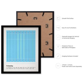 Poster Master Swimming Poster - Swimming Definition Print - Sports Art - Swimmer Art - Swimming Pool Art - Educational Art - Swimming Lanes Art - Great Gym or Office Decor - 8x10 Black Framed