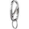 KeyUnity Carabiner Keychain Titanium KM08 S-Shape Carabiner Silver Double-Ended Opening