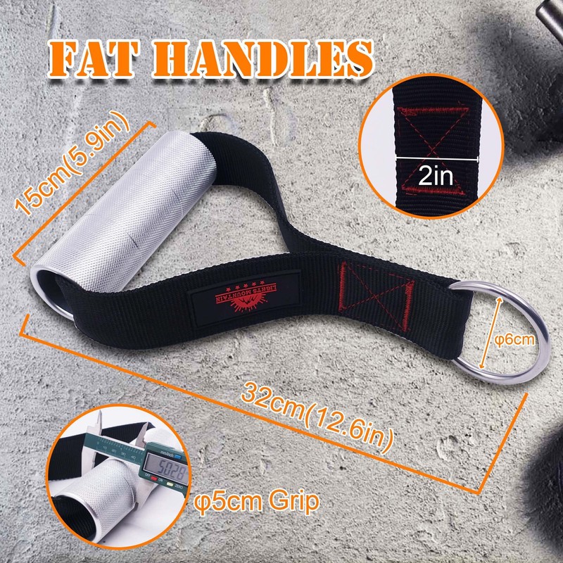 Lights Mountain Heavy Duty Fat Gym Handle Grip 2" Dia
