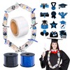 FYSUIMU Graduation Candy Lei Making Kit Glitter Blue Black Candy