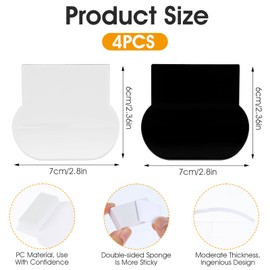 Ymapinc 4 Pack Toilet Seat Lifter Adhesive Toilet Lid Cover Lifter Sticky Toilet Seat Handle Avoid Touching Lift Tools for Bathroom Home Travel Office Hotel Supplies