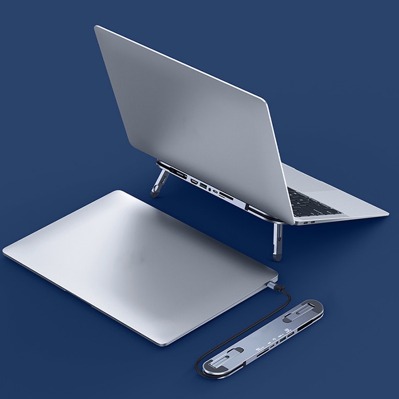 USB C Docking Station Laptop Stand Function USB3.0 USB C