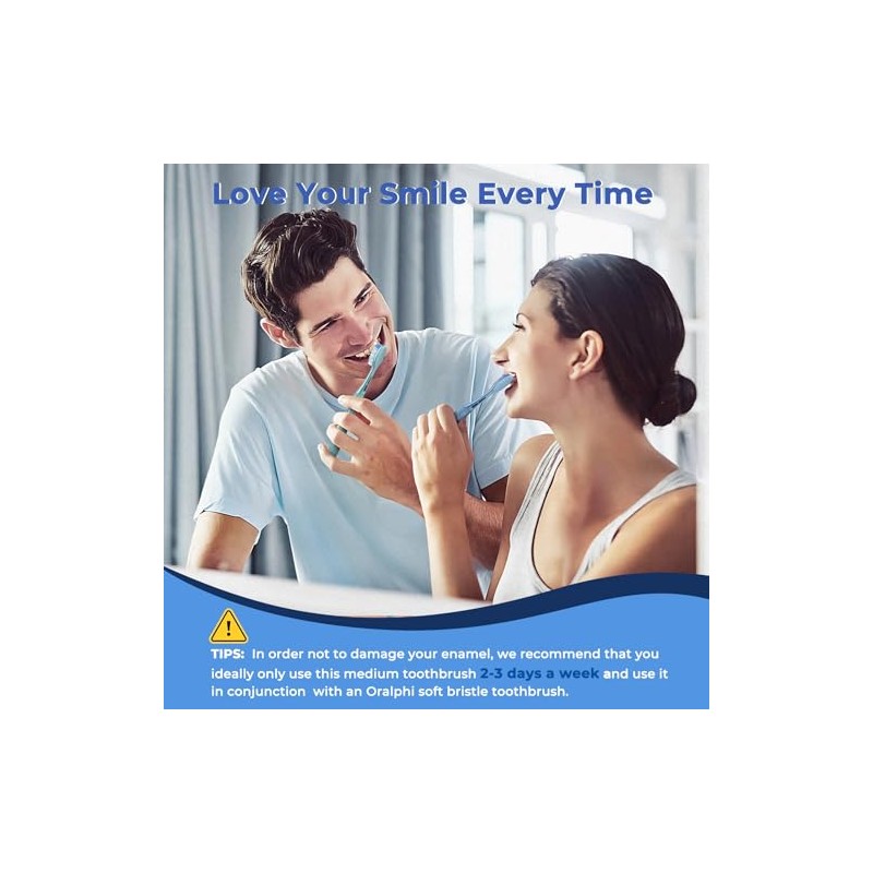 Smiling Guardian Cepillo de dientes – cerdas medianas para adultos,