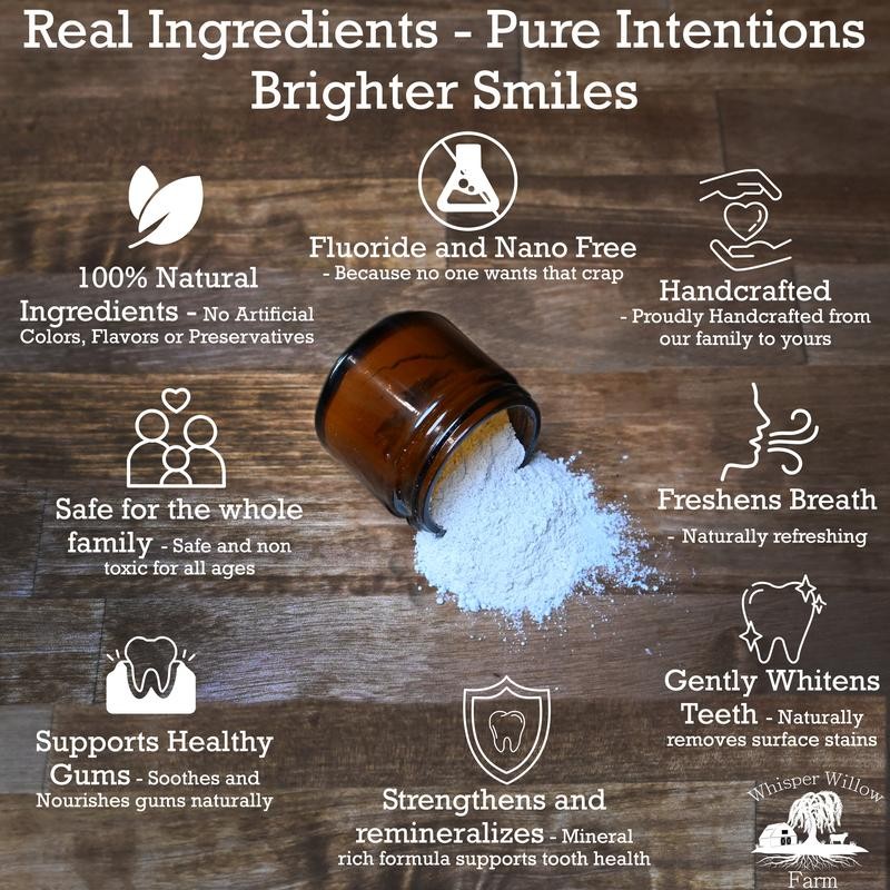 Natural Remineralizing Hydroxyapatite Tooth Powder, Natural Toothpaste Alternative Oral Whitening:_Spearmint