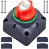 Spurtar Car Battery Disconnect Switch 12V 24V 48V 1-2-Both-Off Battery